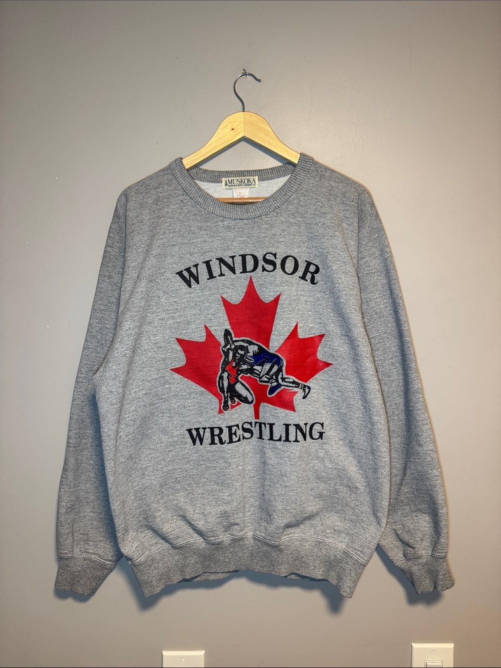Vintage Wrestling Crewneck / Canada Windsor / Large / 1990s